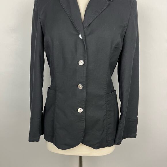 VTG J.JILL Black Single Breasted Stretchy Light Unlined Blazer/Jacket 10 Classic - Picture 2 of 9